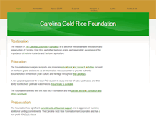 Tablet Screenshot of carolinagoldricefoundation.org